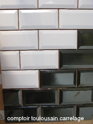 Carrelage metro 7,5x15 haut de gamme rouge, noir, blanc 1erchoix ... Carrelage noir et mur couleur
