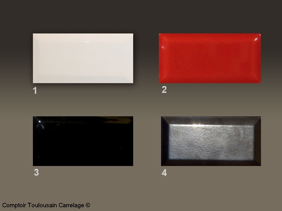 Carrelage metro 7,5x15 haut de gamme rouge, noir, blanc 1erchoix ... Carrelage noir et mur couleur