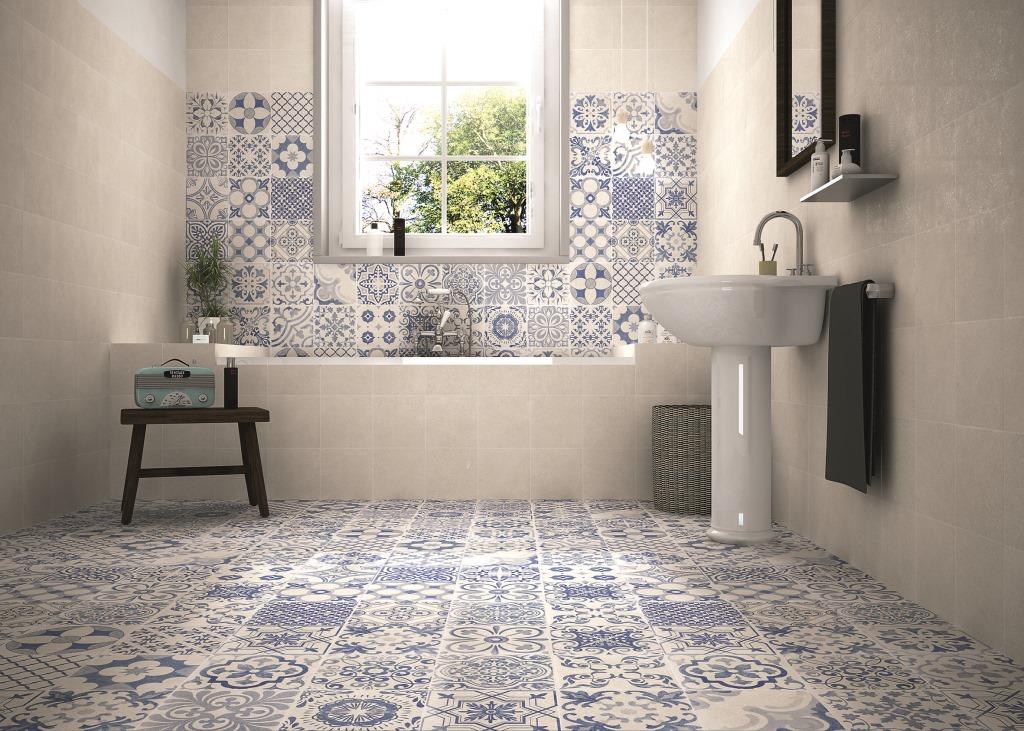 Carrelage vintage sol et mur 44x44 skyros realonda realonda ... De cuisine Ciment décor Carreaux