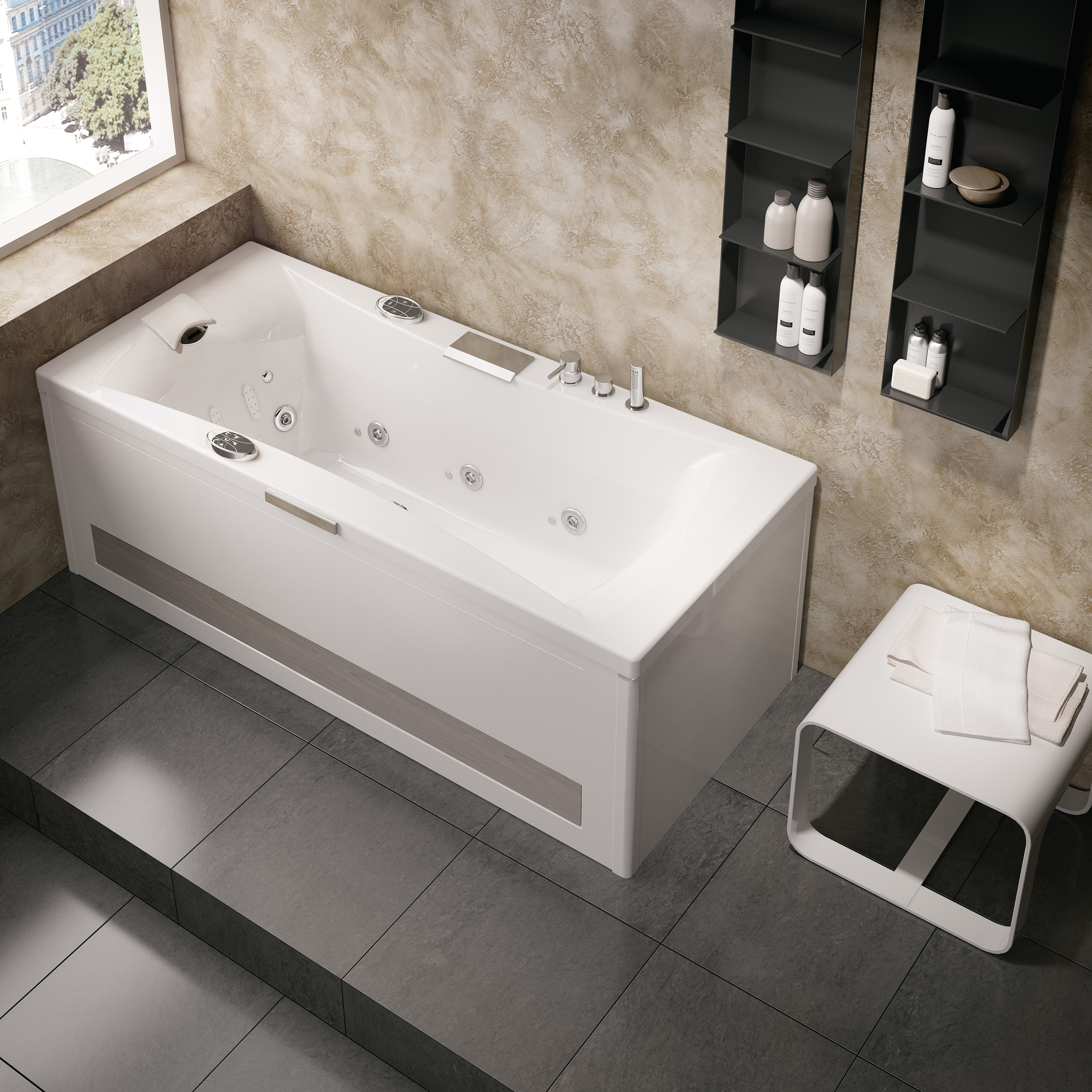 Baignoire balneo et spa carrelage en ligne faiences cuisine ...