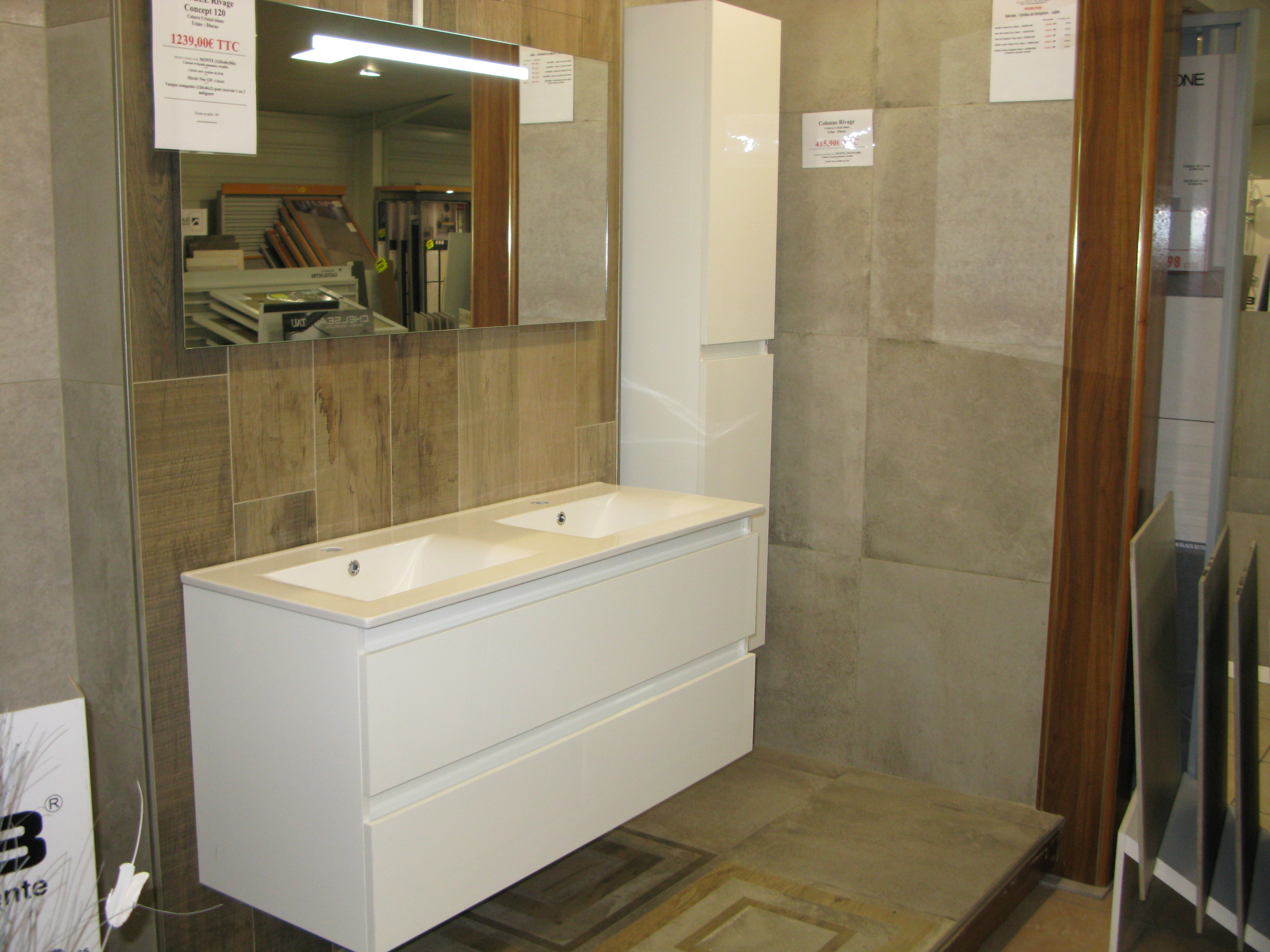 Meuble salle de bains Rivage Concept 90 ou 120 Discac