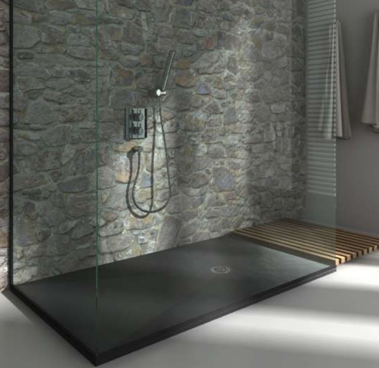 Receveur de douche extra plat dimension 70x90  70x200 - Finition Pizarra de Resigres