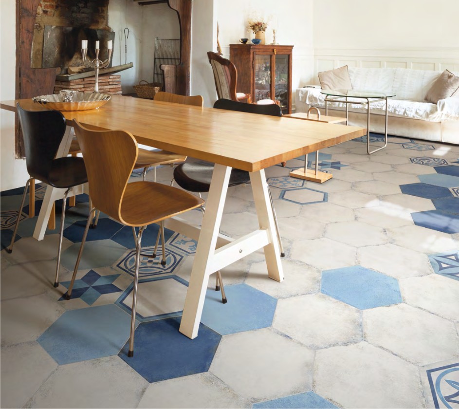 Carrelage hexagonal 40x35 Vietri - Savoia 