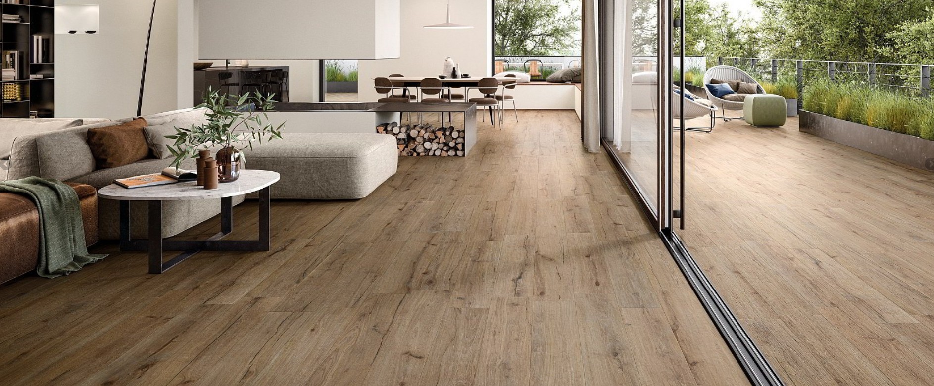 Carrelage parquet 19.7x120 Ekho Supergres