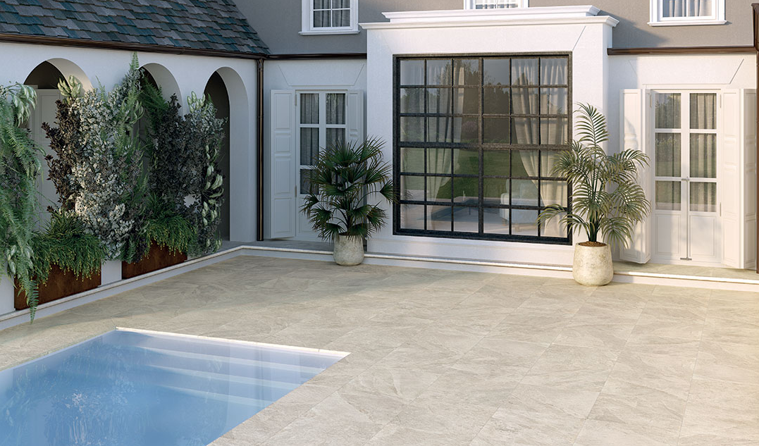Carrelage 60x60 2 cm d'paisseur Slate Grigio Castelvetro