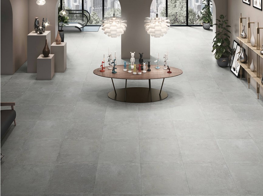 Carrelage 45x45 Rockwell Gris et Marfil Saloni