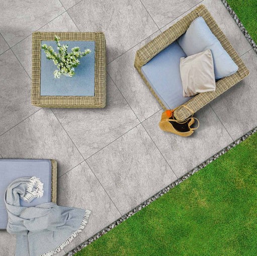 Dallage 20mm en grs crame 60x60 Serenity Grey