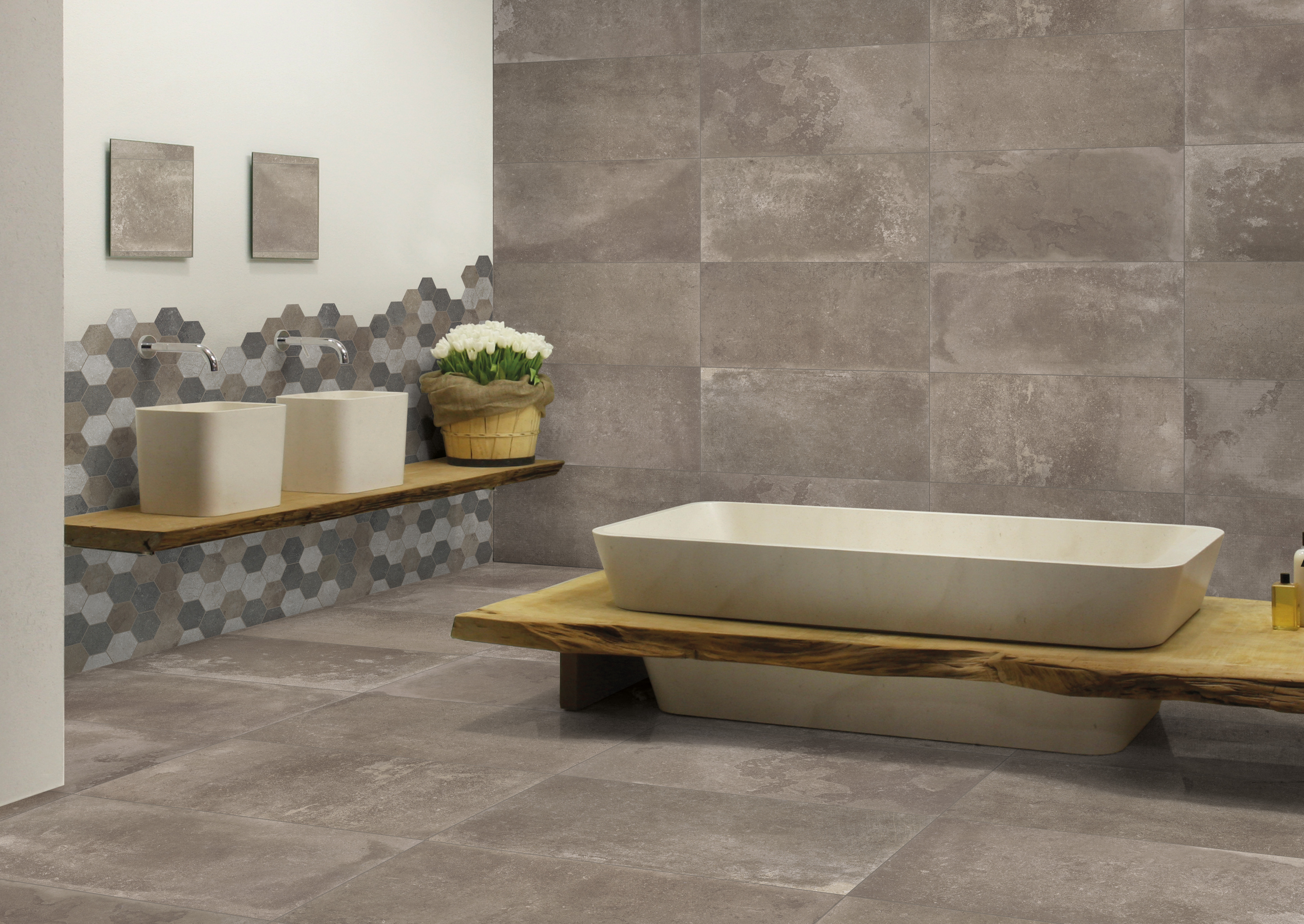 Carrelage aspect bton 30x60, 60x60 et 60x120 Reused d'Arpa Ceramiche