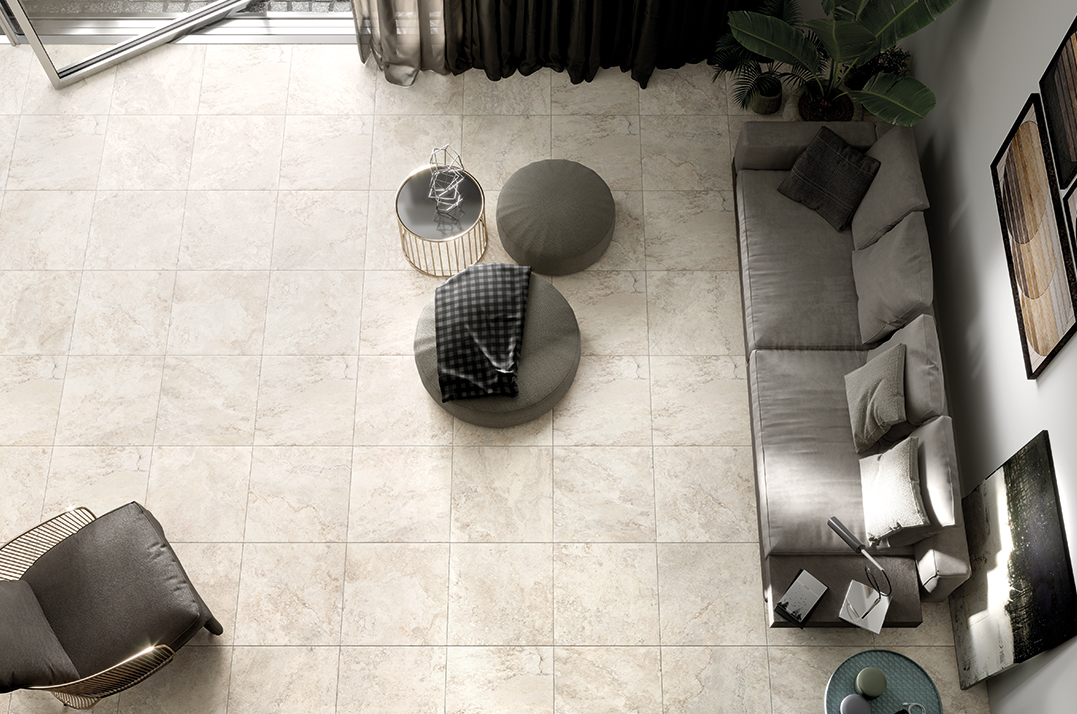 Carrelage 45x45 Rock Bianco Grip Castelvetro
